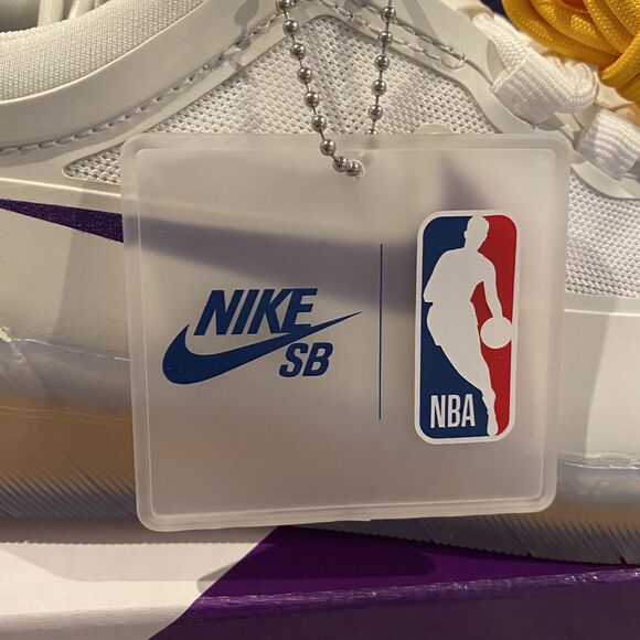 Nike SB Nyjah Free 2 Shoes NBA Los Angeles Lakers DA3439-100 Size 9.5 main image 4